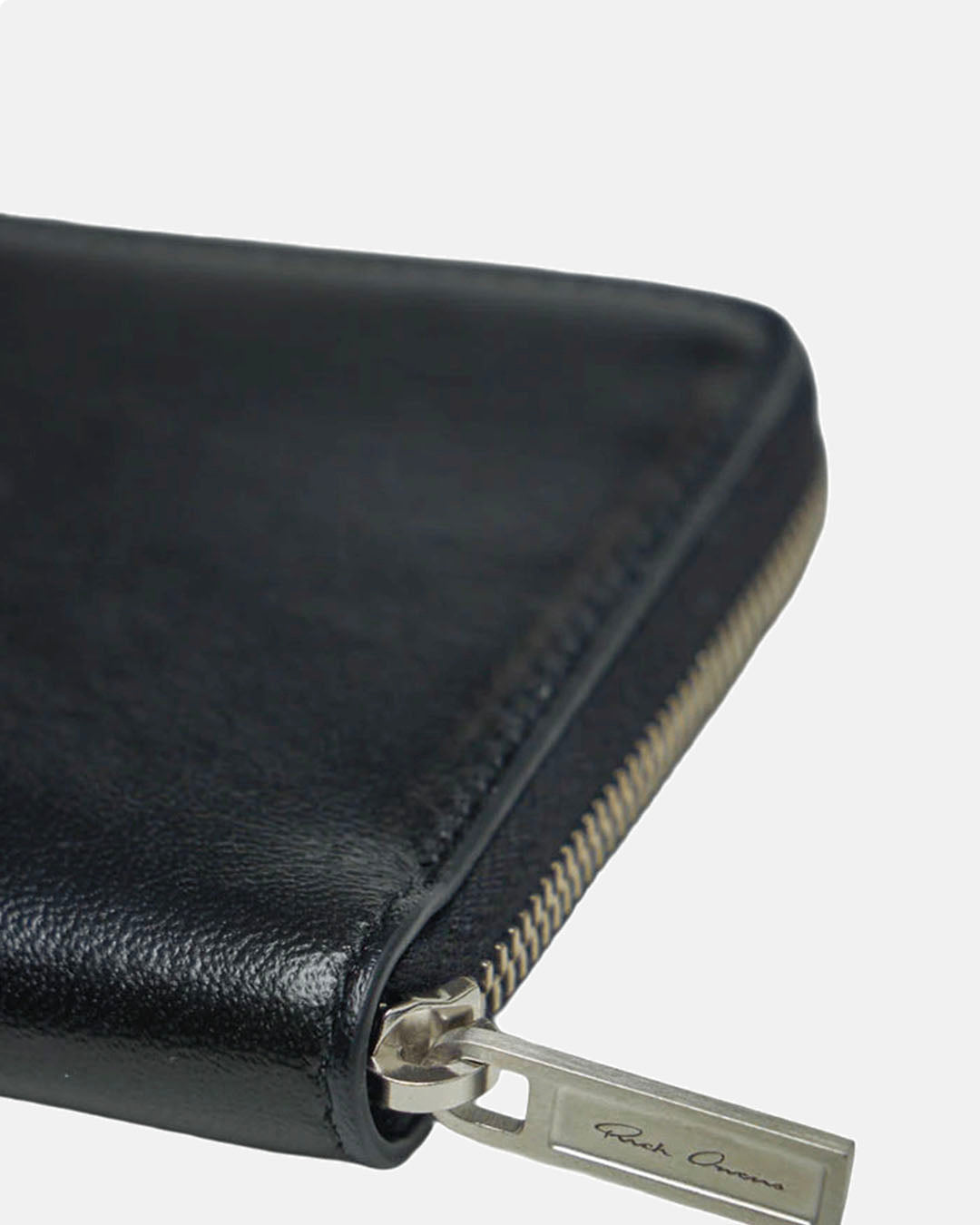 Zipped Leather Wallet Black