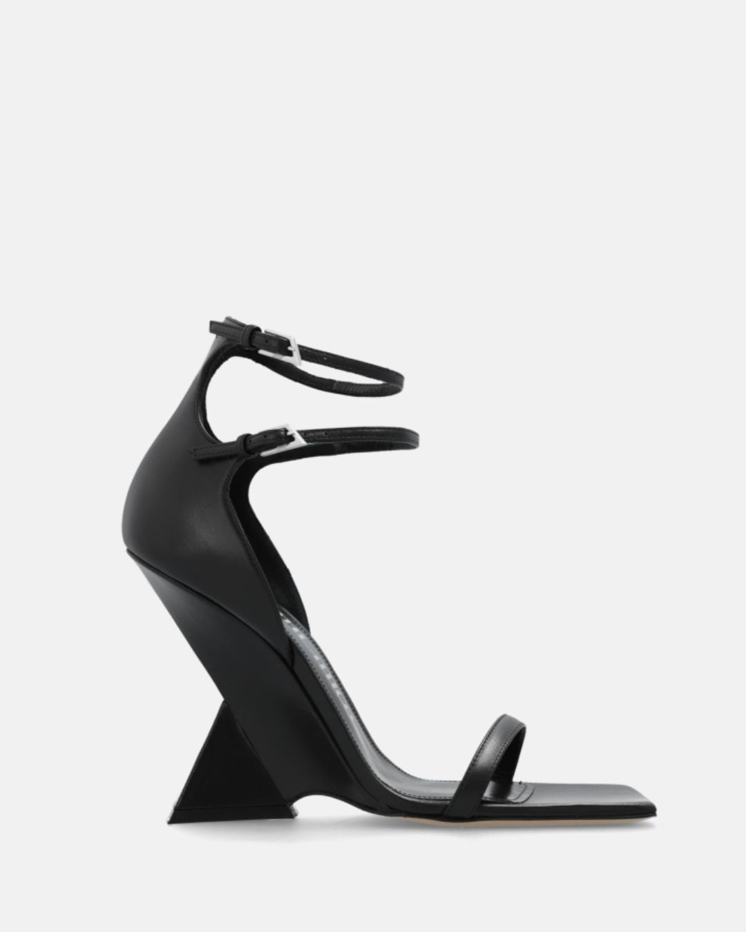The Attico 'Grace' Ankle Strap Sandal Black