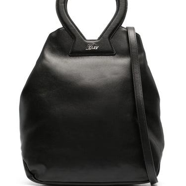 Luar Sack Bag Black Smooth Leather Brooke Tote