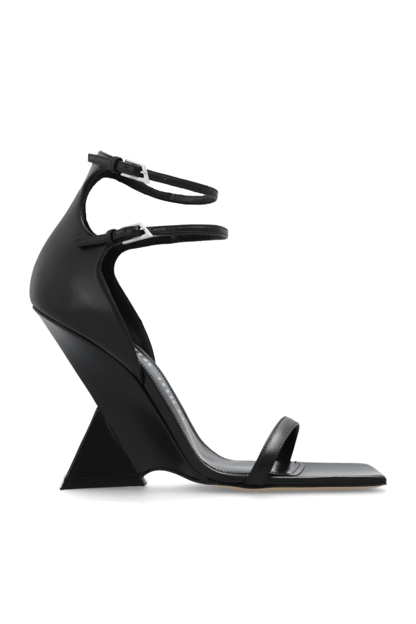 The Attico 'Grace' Ankle Strap Sandal Black