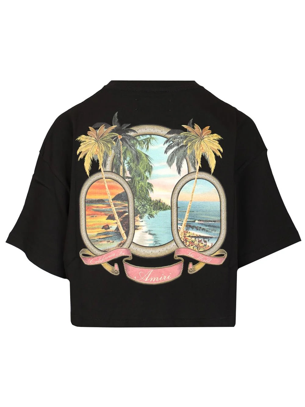 Ma Ma Paradise Cropped Tee Black