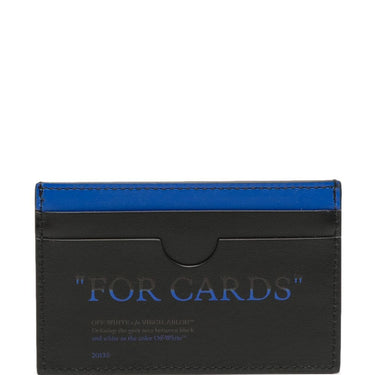 Off White Quote Bookish Card Case Black Blue