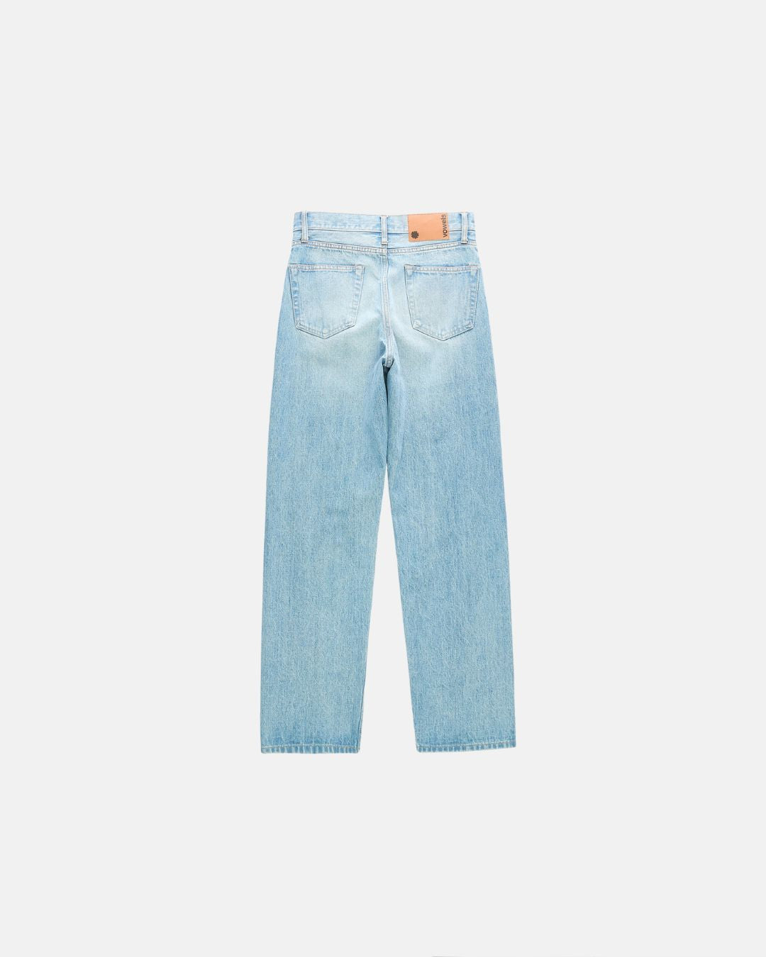 Straight Fit Denim Jeans Bleached Indigo