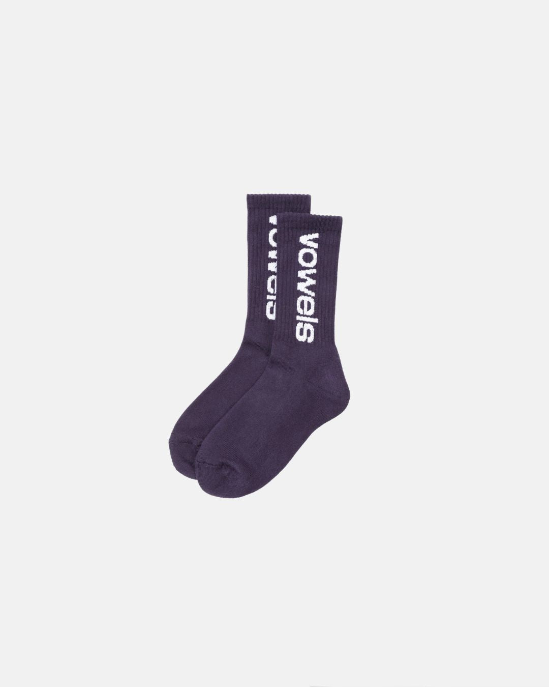 Solid Rib Crew Socks Navy
