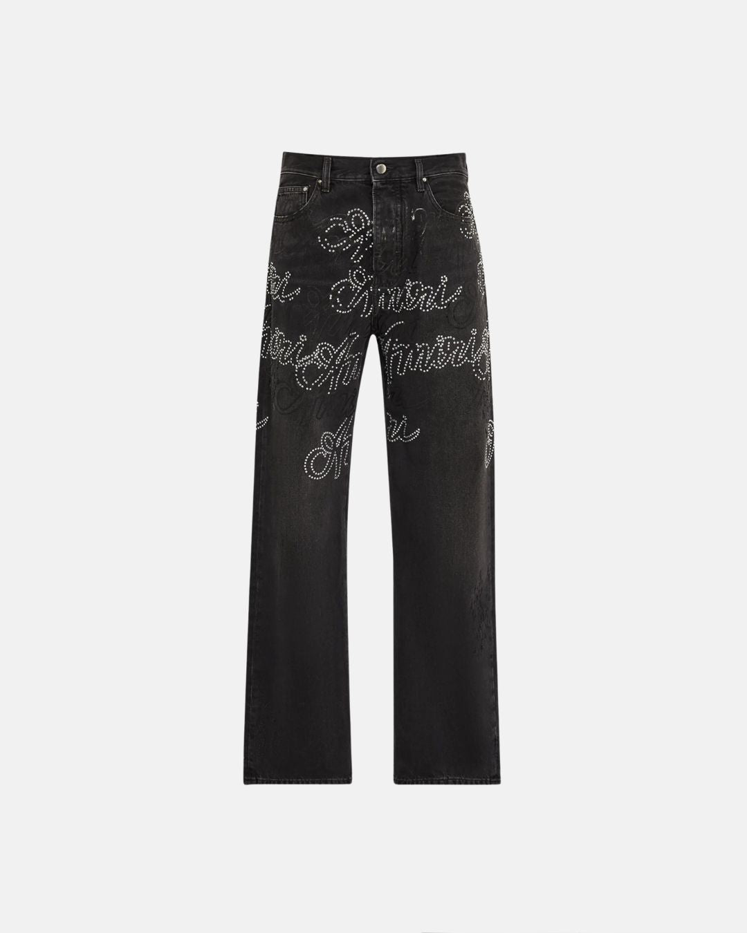 Script Crystal Straight Vintage Black