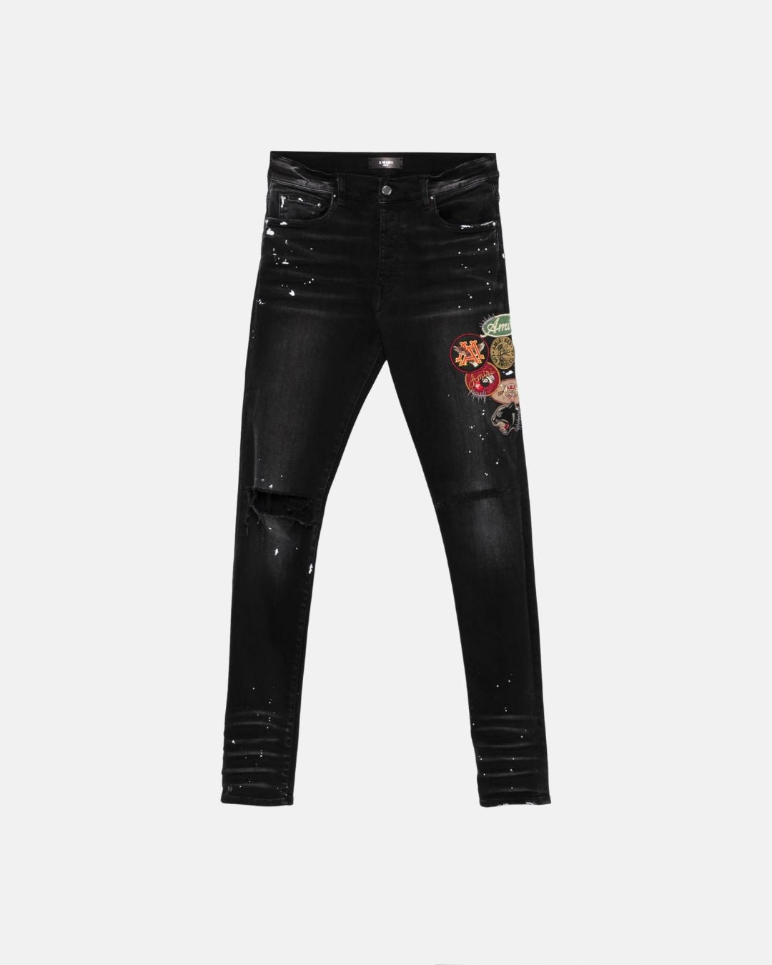 Vintage Patch Skinny Jean Aged Black