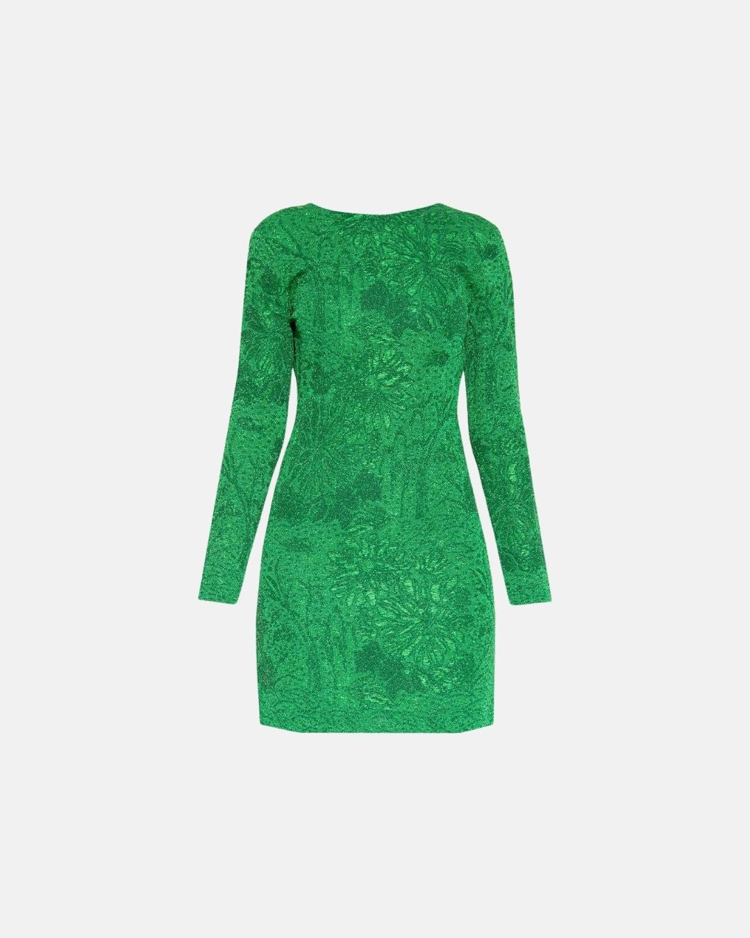Givenchy Dress In Lurex With Floral Jacquard Absynthe Green