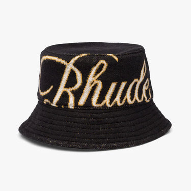 Rhude Script Bucket Hat Black/Creme