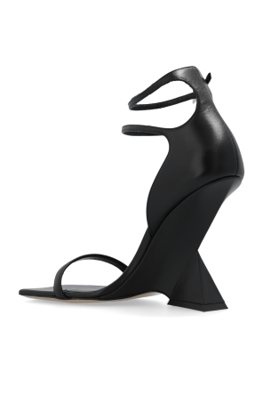 The Attico 'Grace' Ankle Strap Sandal Black