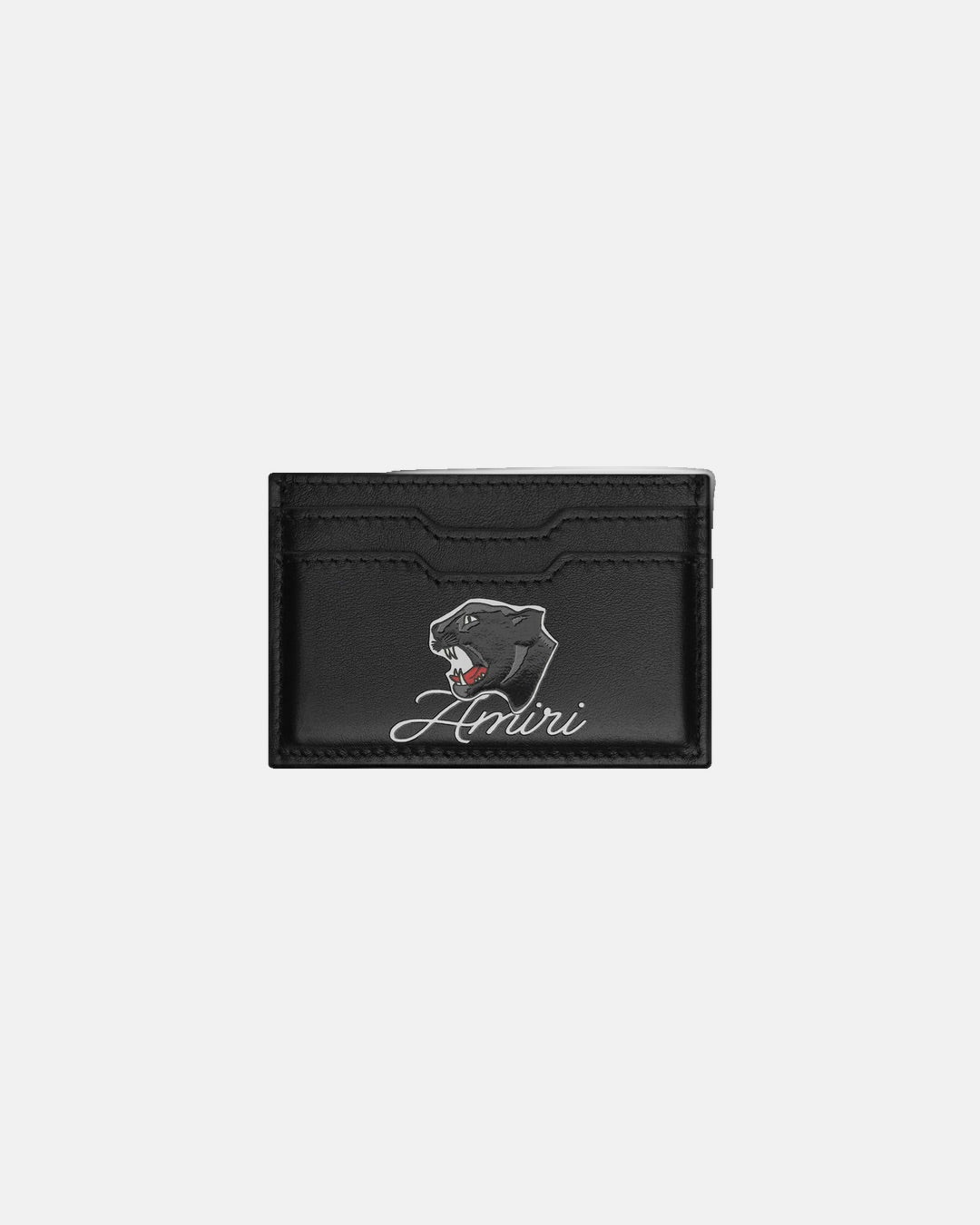 Panther Leather Card Holder Black