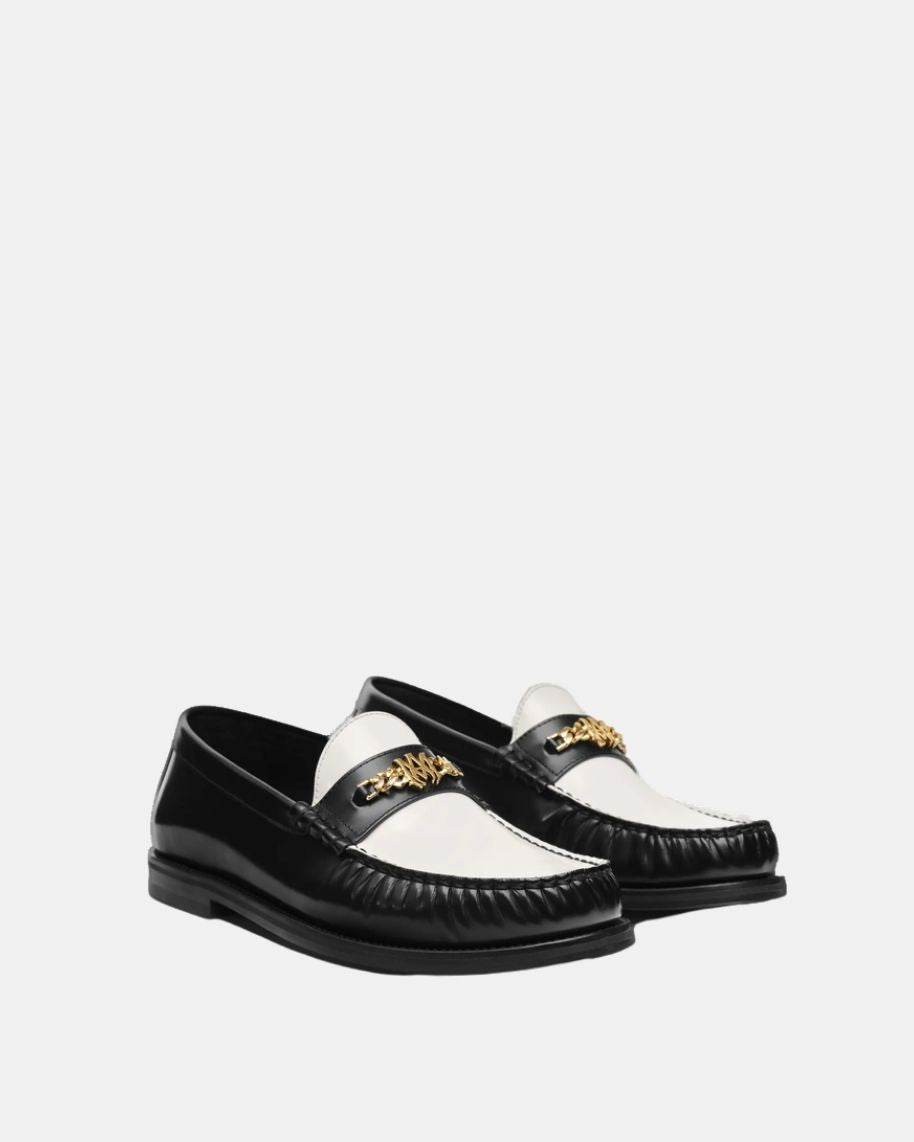 Two Tone Ma Chain Loafer Black
