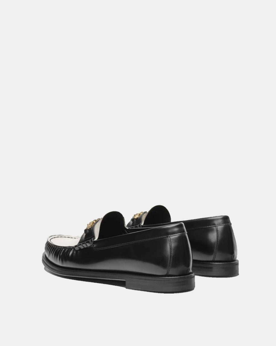 Two Tone Ma Chain Loafer Black