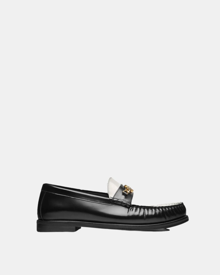Two Tone Ma Chain Loafer Black