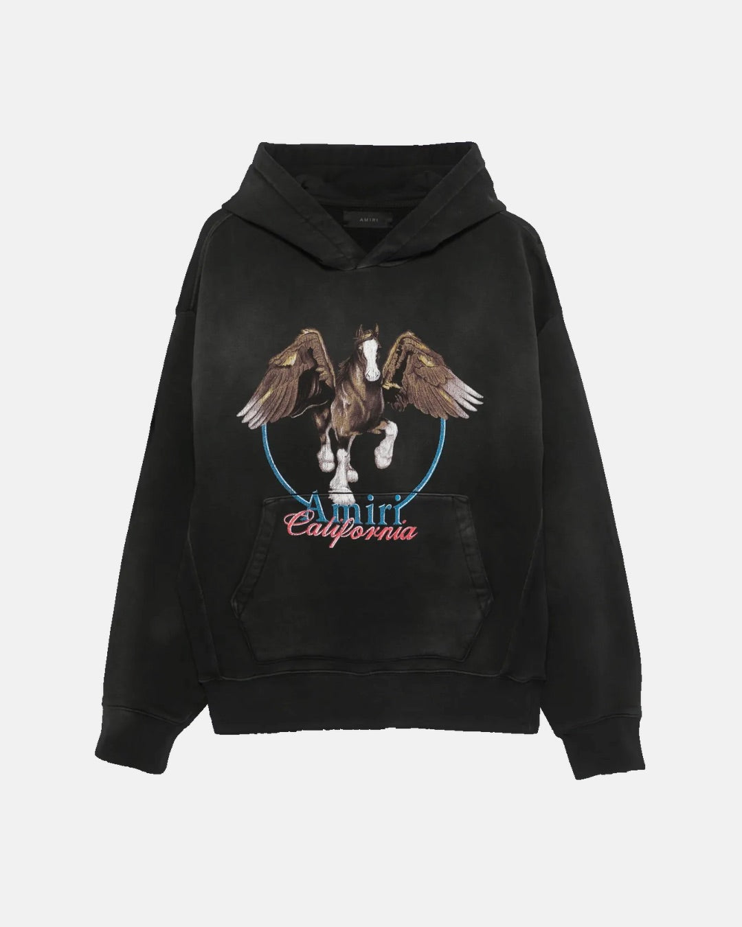 Vintage Wash Pegasus Os Hoodie Black