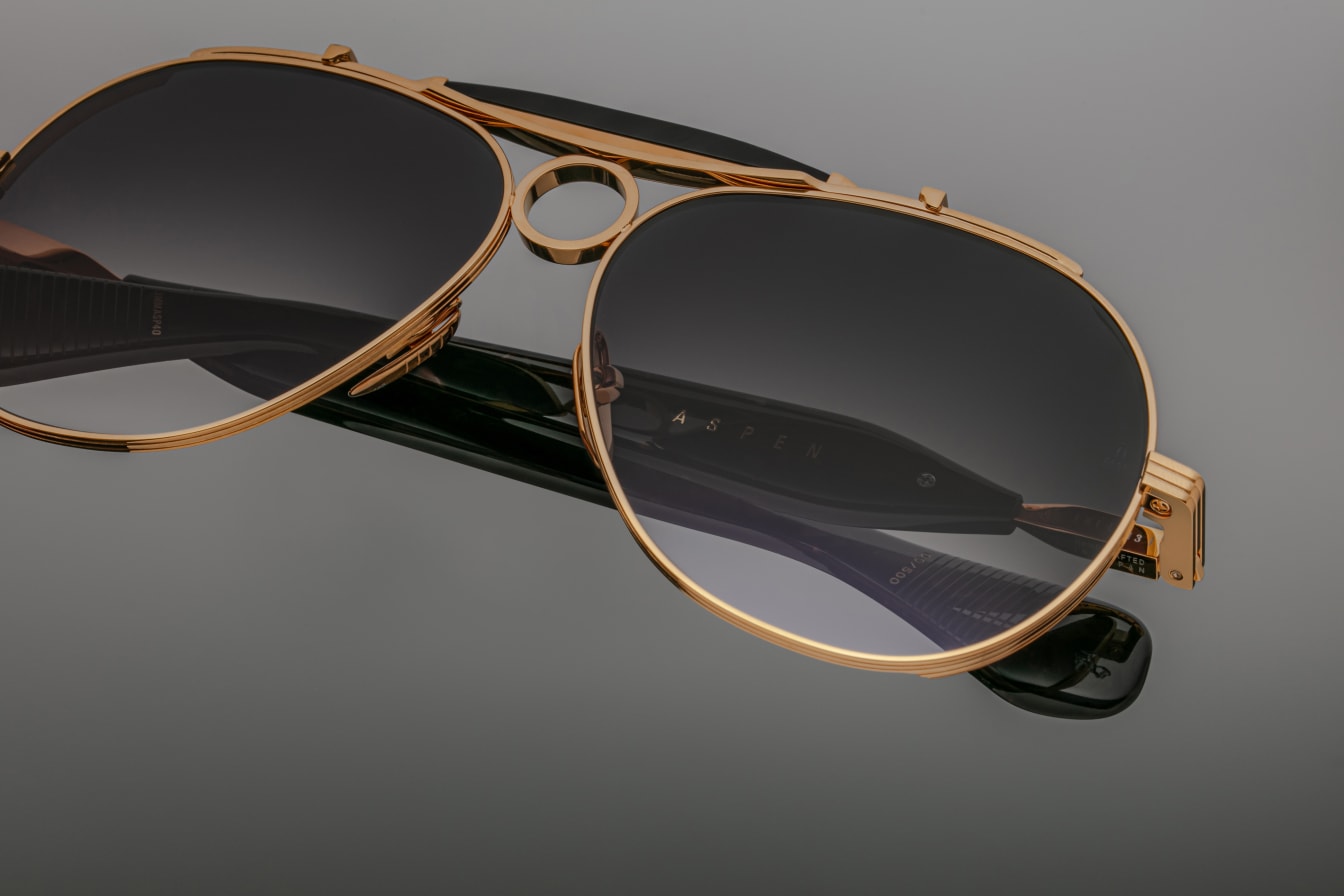 Jacques Marie Mage Aspen Gold Crescent Gradient Cr39 Gold