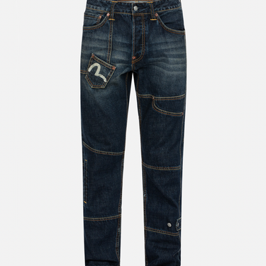 Evisu HT, Deconstructive Jeans with Seagull Pocket Print