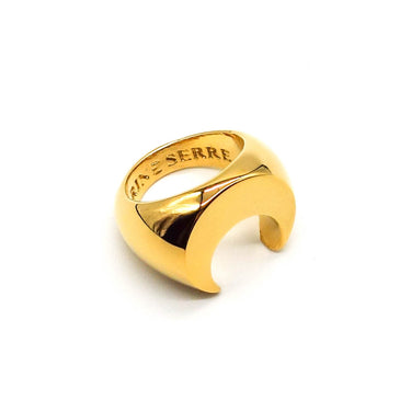 Marine Serre Women Regenerated Brass Moon Ring Golden