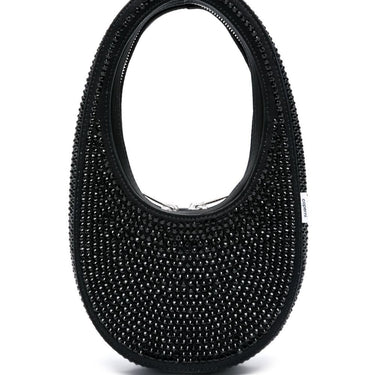 Coperni Crystal-Embellished Mini Swipe Bag Black