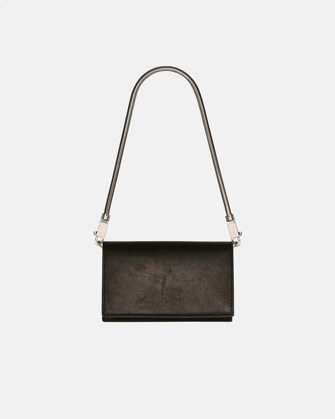 Mini Griffin Leather Clutch Black