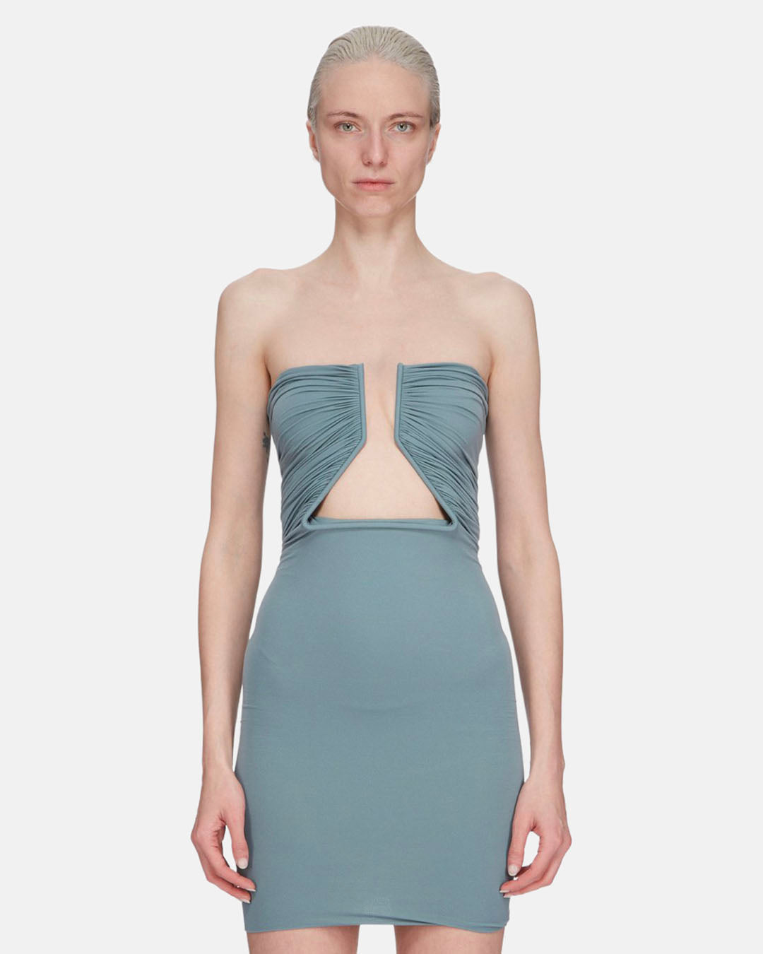 Jersey Prong Knit Dress Mouthwash