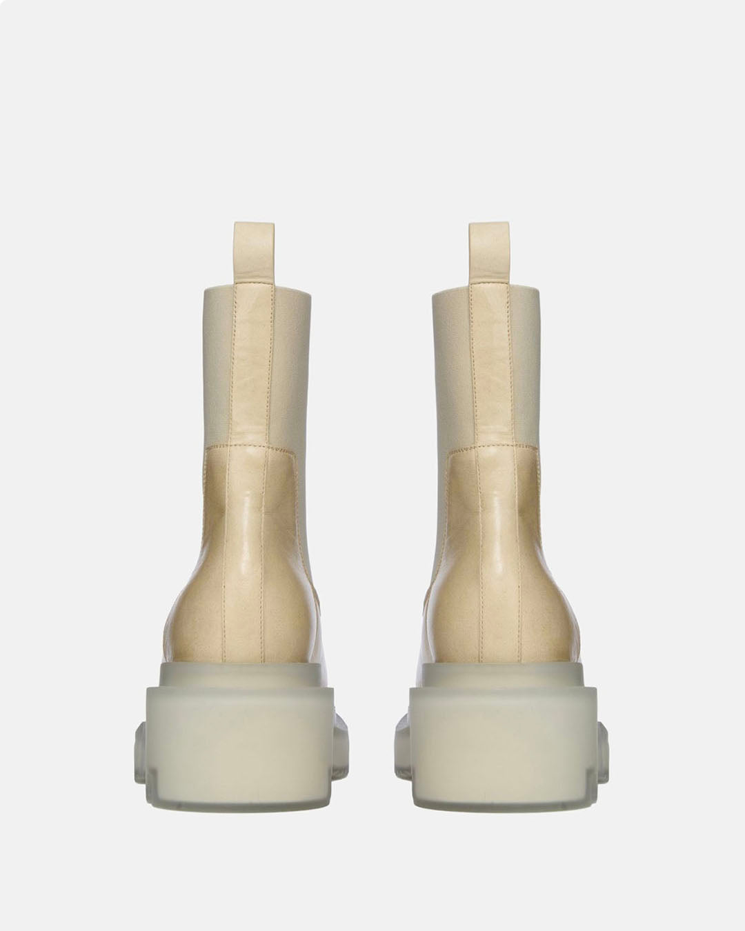 Beatle Leather Boot Parchment/Clear