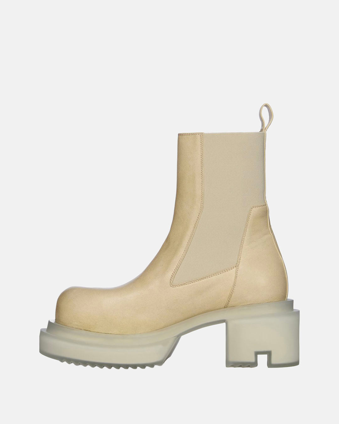 Beatle Leather Boot Parchment/Clear