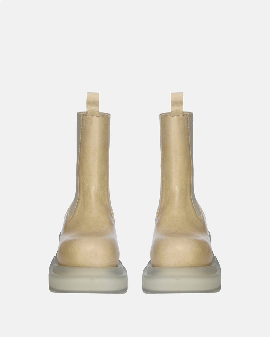 Beatle Leather Boot Parchment/Clear