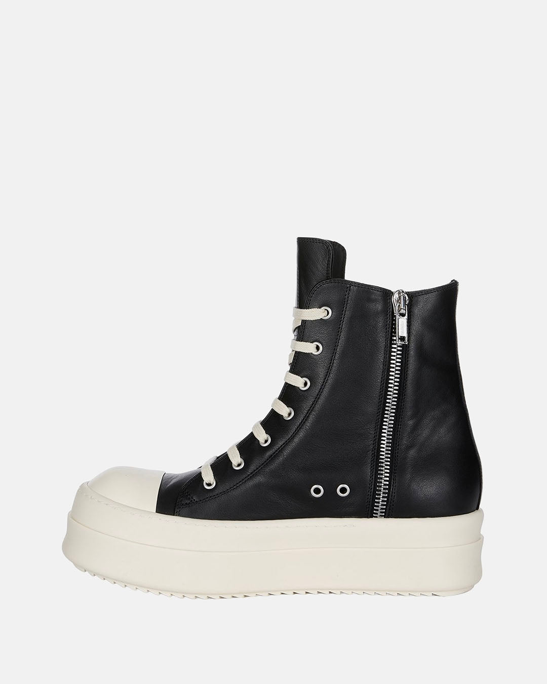 Hi Top Mega Bumper Leather Sneaker Black/Milk/Milk