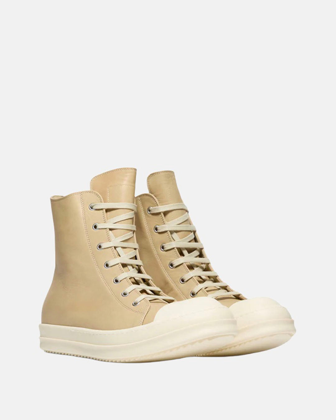 Hi Top Leather Sneaker Parchment/Milk/Milk