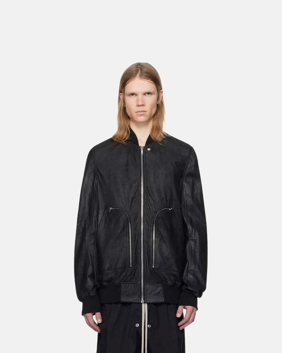 Bauhaus Leather Bomber Black