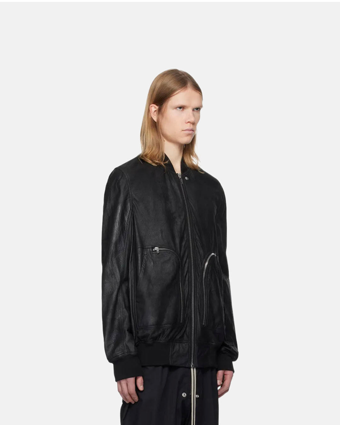 Bauhaus Leather Bomber Black