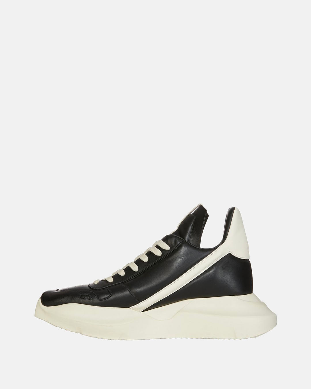 Geth Runner Leather Sneaker Black/Milk/Milk