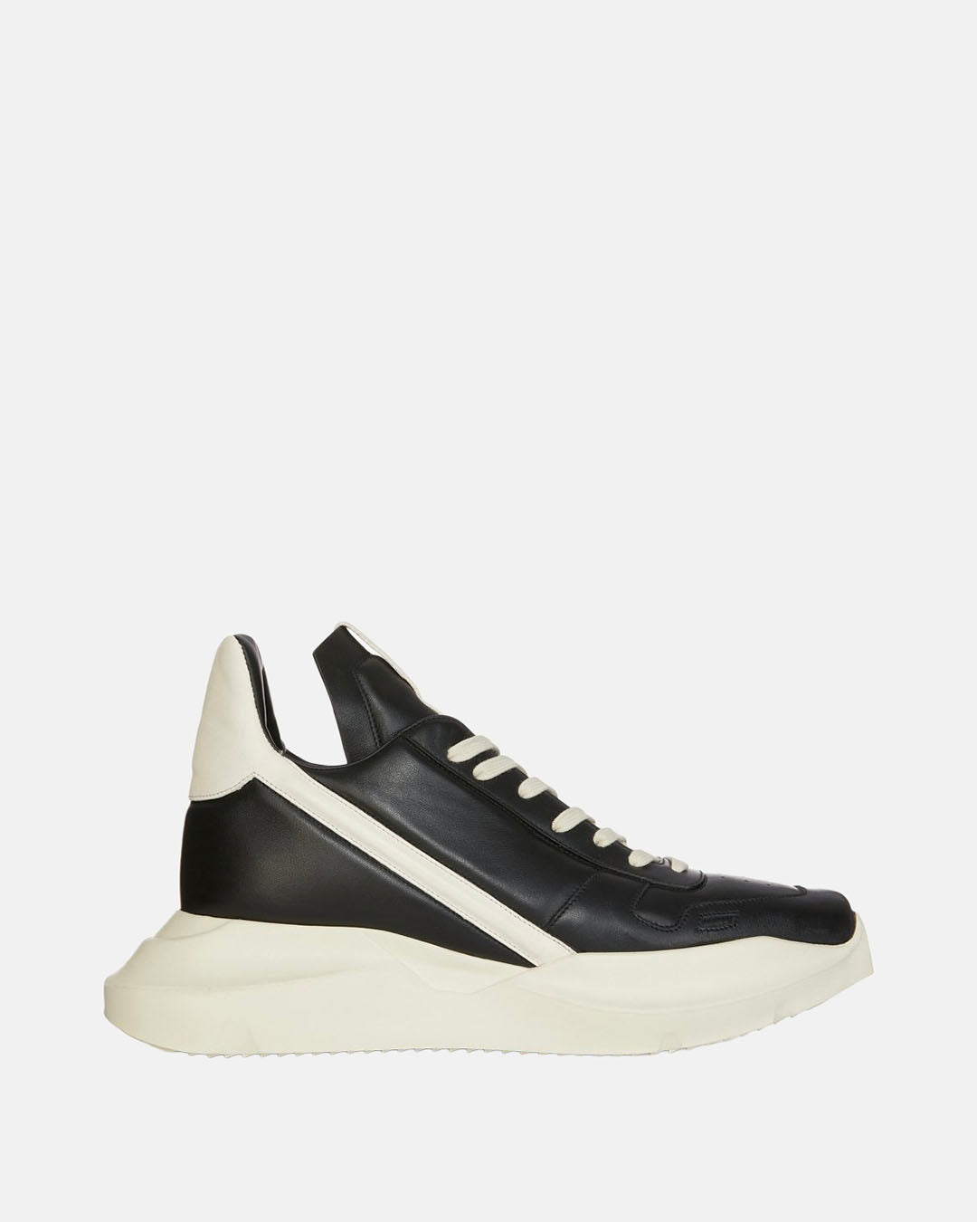Geth Runner Leather Sneaker Black/Milk/Milk