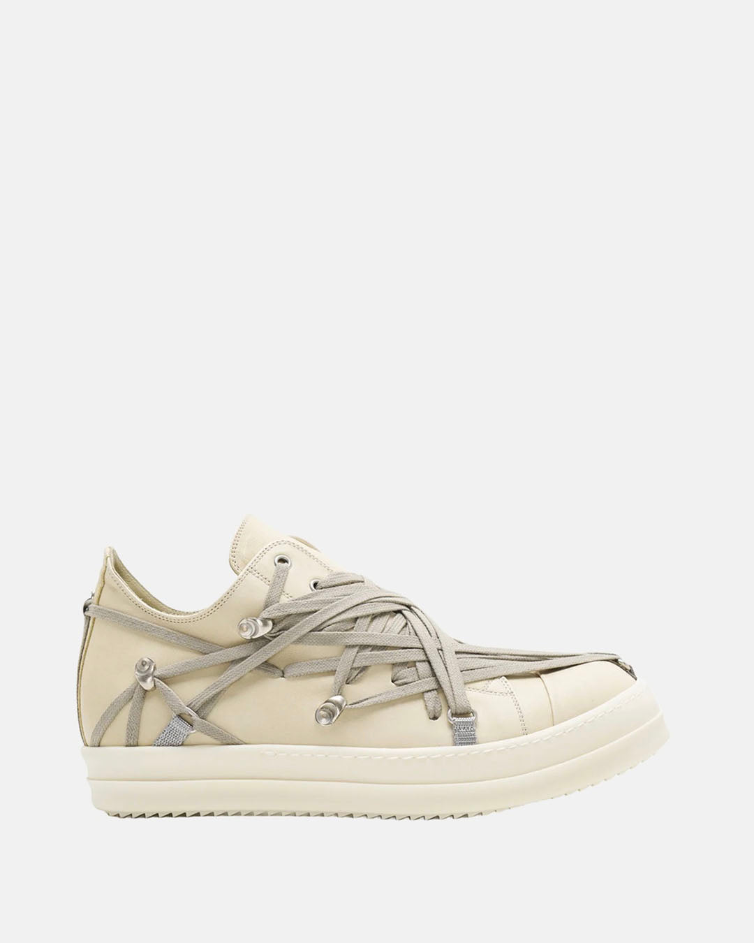 Low Top Megalaced Leather Sneaker Off-White/Milk