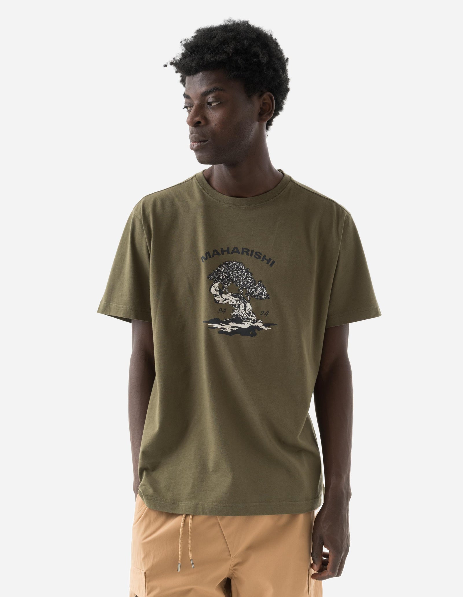 Maharishi Bonsai T Shirt Olive