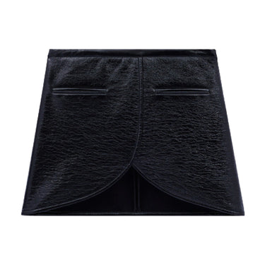 Courreges Women Mini Skirt Ellipse Vinyl Black