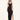 Courreges Women Long Dress Holistic Buckle Rib Knit Black