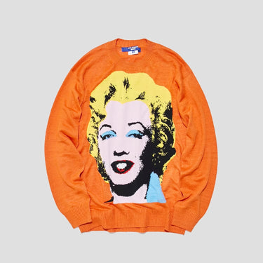 Junya Watanabe Andy Warhol Monroe Knit Sweater Xld Orange