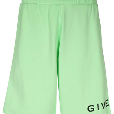 Givenchy Archetype Bermuda Shorts In Felpa Mint Green
