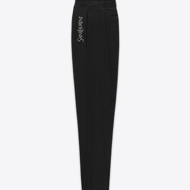Saint Laurent Sweatpants In Fleece Noir Et Naturel