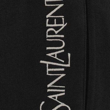 Saint Laurent Sweatpants In Fleece Noir Et Naturel