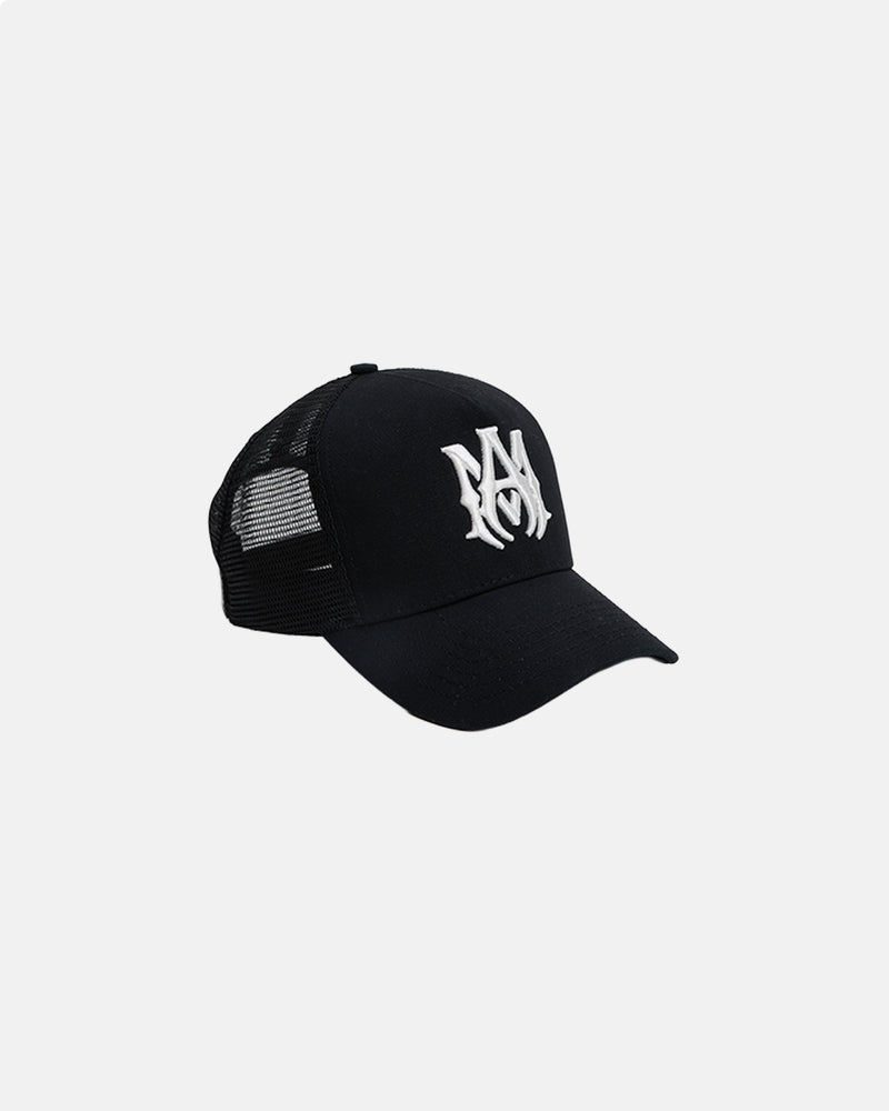 Ma Ma Logo Trucker Hat Black White