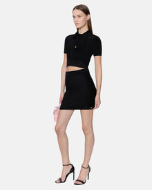Ma Velvet Mini Skirt Black