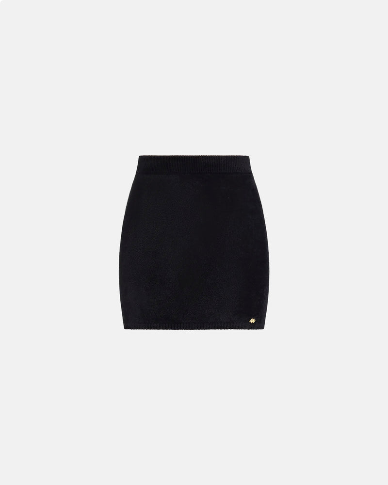 Ma Velvet Mini Skirt Black