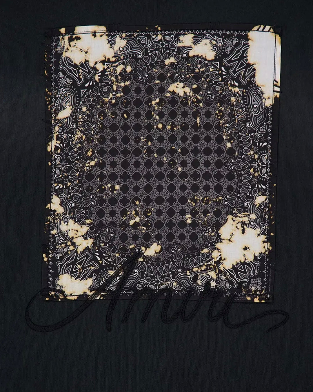 Ma Bleach Bandana Oversized Hoodie Black