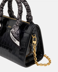 Ma Croc Micro Triangle Bag Black