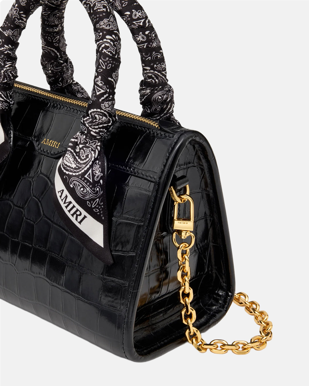 Ma Croc Micro Triangle Bag Black