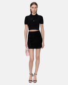 Ma Velvet Mini Skirt Black