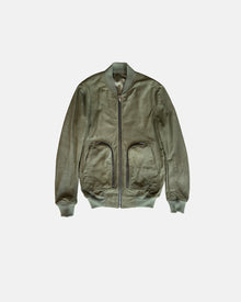 Bauhaus Leather Bomber Celadon