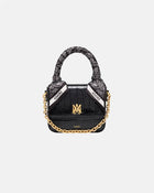 Ma Croc Embossed Micro Ma Bag Black